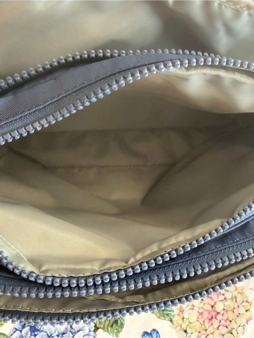 Kipling Slate Blue Crossbody Bag with Monkey Charm Like New - Picture 5 of 9